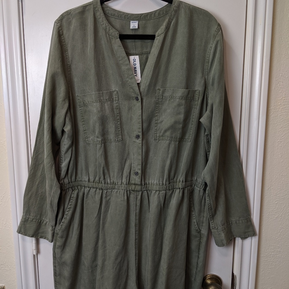Old Navy Utility (Olive) Romper Short (New)/Sz XL
